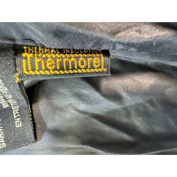 Cole Haan Womens Quilted Jacket Thermore Insulated Lamb Skin Trim Size S Black - Picture 4 of 13